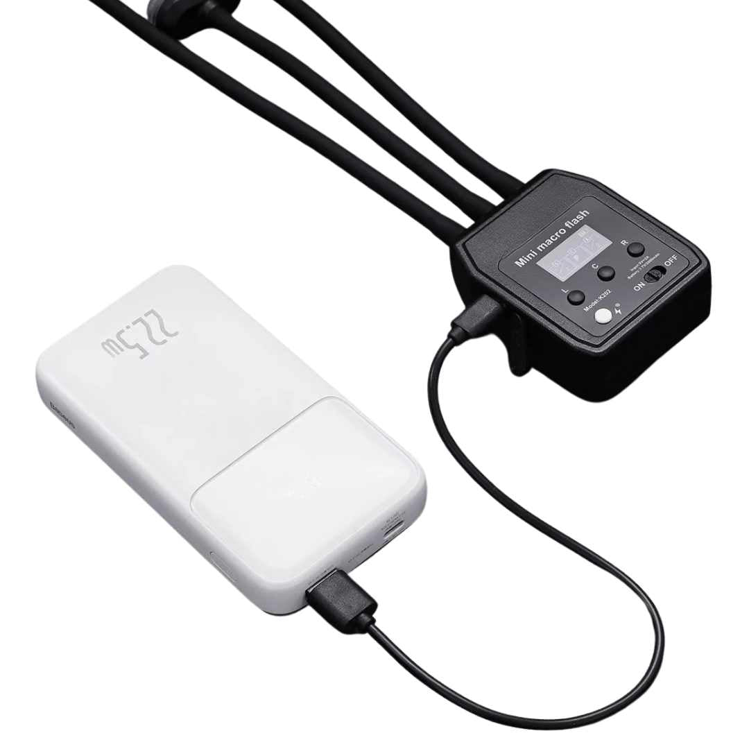 Flash Macro Dual mit zwei Blitzen und Frontlicht – Kompatibel mit Nikon, Sony und Canon | Professionelle Dentalfotografie