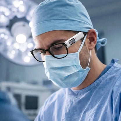 Mini 2.7K-Kamera mit Sicht aus der Ich-Perspektive für Lupen und Brillen mit Sehstärke