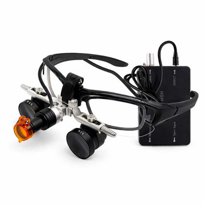 Lupe T1 mit Interpupillarabstand-Einstellung und Stirnlampe