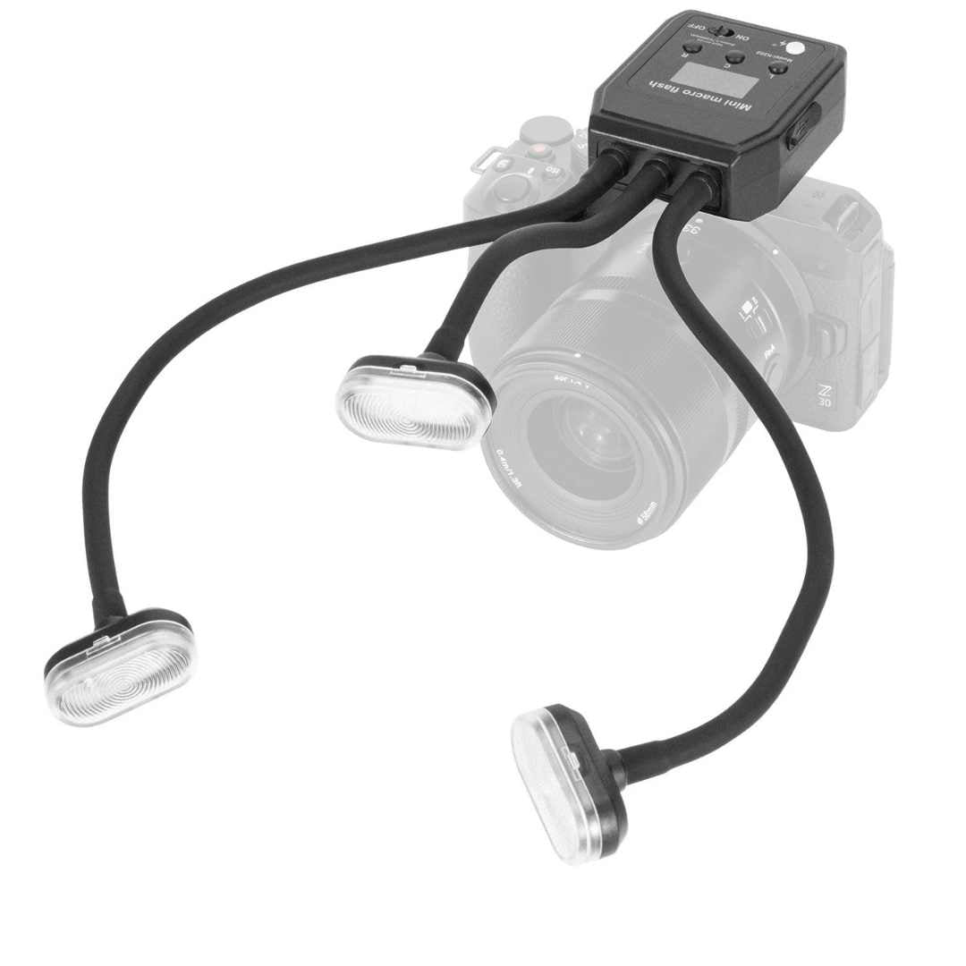 Flash Macro Dual mit zwei Blitzen und Frontlicht – Kompatibel mit Nikon, Sony und Canon | Professionelle Dentalfotografie