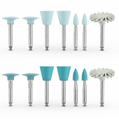 Polierset für Harz und Porzellan – 14 Teile (RA 2,35 mm Universal) für Niedrige Drehzahl