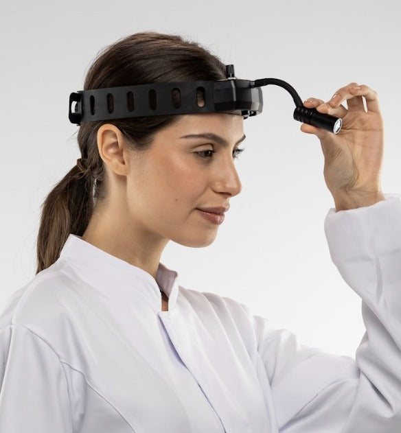 M-Black-Stirnlampe mit 5 Watt, einstellbarer Intensität und wiederaufladbar