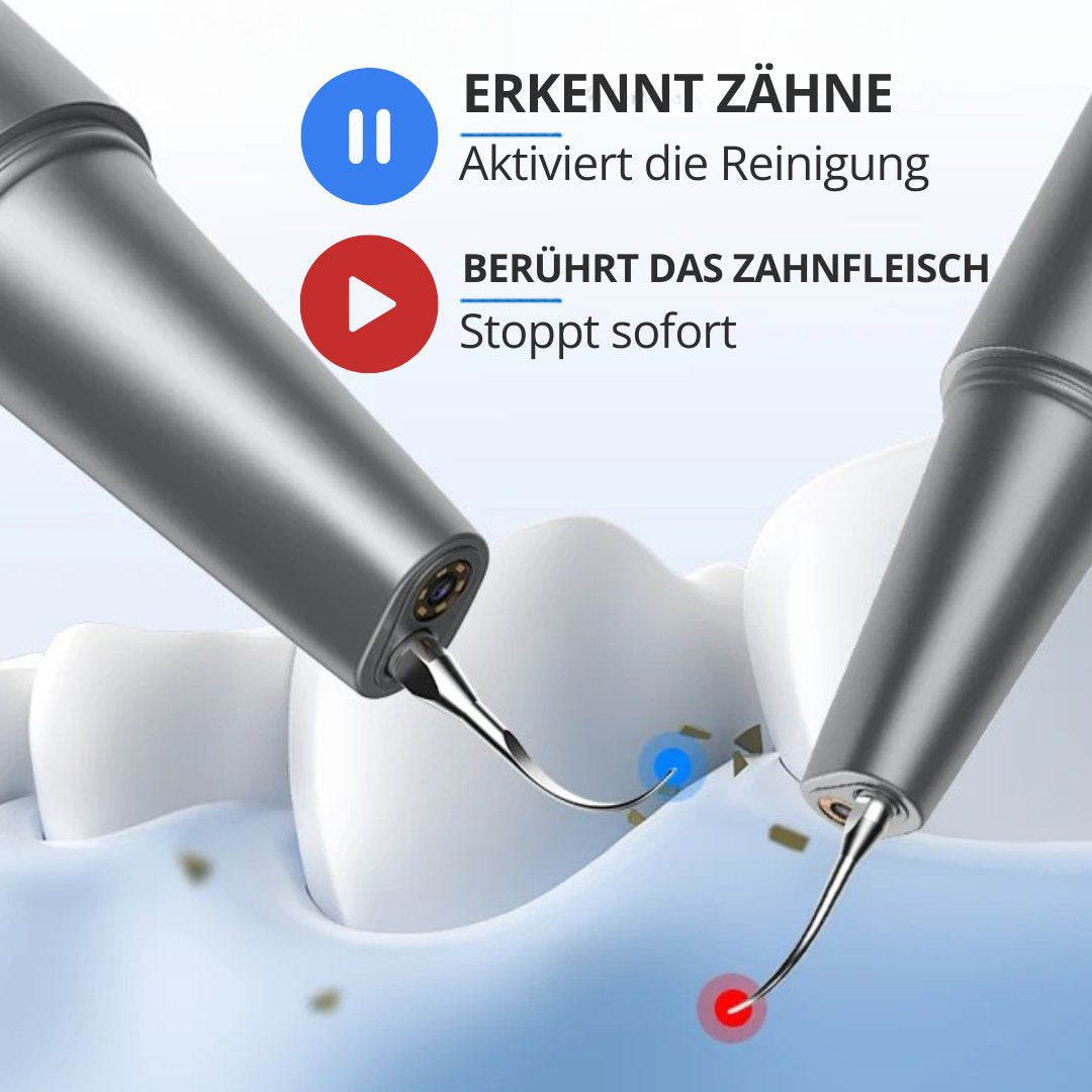 [locale:de] Intelligenter Sensor: erkennt den Zahn und startet die Reinigung, pausiert am Zahnfleisch